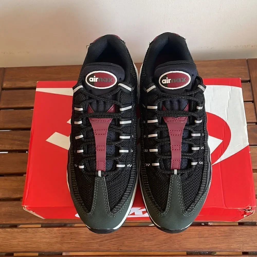 Nike Air Max 95 Essential Anthracite Team Red Men6/Women 7.5(DQ3982-001)MSRP$175